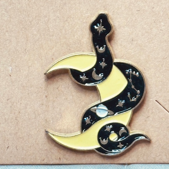 2/$15 Crescent Moon Wrapped w/Black Snake Stars Moons Constellation & Planet - Picture 8 of 8
